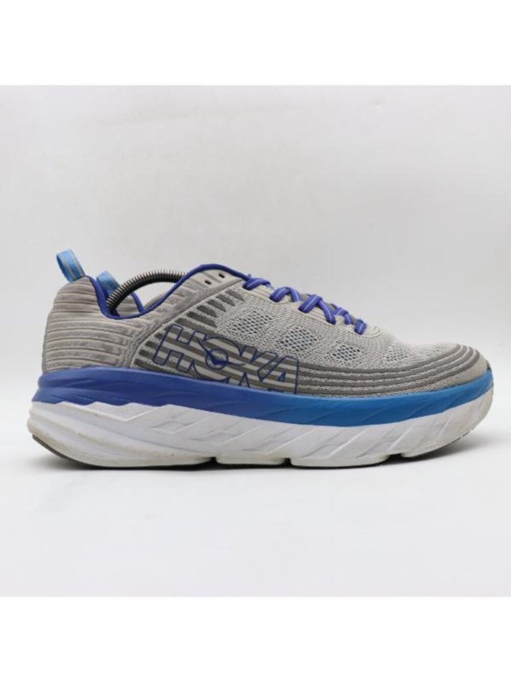 Hoka One One Bondi 6 Men's 11.5 Blue Gray Running Athletic Sneakers 1019269 VBFG